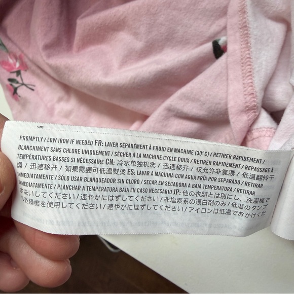 Hollister Mens Floral Ombre Short Sleeve Tee XL Black Pink Cotton Streetwear - Picture 7 of 7